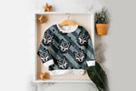 Lade das Bild in den Galerie-Viewer, Supersoft Premium French Terry "Wolf Roar" Wolf groß 0,5 m