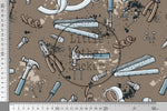 Lade das Bild in den Galerie-Viewer, Supersoft Premium BIO French Terry "Work Tools" splash groß 0,5 m
