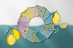 Lade das Bild in den Galerie-Viewer, Supersoft Premium BIO French Terry "Zitruszeit" lila Struktur 0,5 m