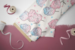 Lade das Bild in den Galerie-Viewer, Supersoft Premium BIO French Terry "Zuckerwatte" Herzchen groß 0,5 m