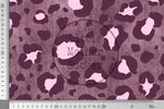 Lade das Bild in den Galerie-Viewer, Premium BIO French Terry "Jeansoptik" Magenta Leo groß 0,5 m