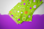 Lade das Bild in den Galerie-Viewer, Webware für Bermudashorts "Smile Bright" grün 0,5 m