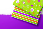 Lade das Bild in den Galerie-Viewer, Webware für Bermudashorts "Smile Bright" grün 0,5 m