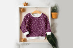 Lade das Bild in den Galerie-Viewer, Supersoft Premium BIO French Terry "Leopard Love" plum 0,5 m