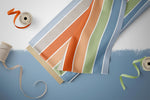 Lade das Bild in den Galerie-Viewer, Supersoft Premium BIO Jersey "Positive Vibes" blue Stripes 0,5 m
