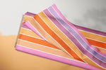 Lade das Bild in den Galerie-Viewer, Supersoft Premium BIO Jersey "Positive Vibes" purple Stripes 0,5 m