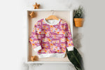 Lade das Bild in den Galerie-Viewer, Supersoft Premium BIO Jersey "Positive Vibes" purple klein 0,5 m