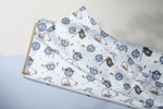 Lade das Bild in den Galerie-Viewer, Supersoft Premium BIO Jersey "Blaubeerpirat" blau klein 0,5 m