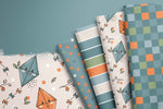 Lade das Bild in den Galerie-Viewer, Supersoft Premium BIO French Terry "Flugdrache" autumn klein 0,5 m