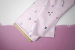 Lade das Bild in den Galerie-Viewer, Supersoft Premium BIO Jersey "Happy Hearts" pink Herzchen 0,5 m