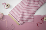Lade das Bild in den Galerie-Viewer, Premium BIO French Terry "Jeansoptik" Schleifchen Candy Striped klein 0,1 m