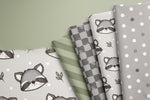 Lade das Bild in den Galerie-Viewer, Supersoft Premium BIO Jersey "Waschbärchen" klein 0,5 m