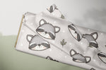 Lade das Bild in den Galerie-Viewer, Supersoft Premium BIO French Terry "Waschbärchen" groß 0,5 m
