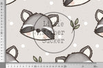 Lade das Bild in den Galerie-Viewer, Supersoft Premium BIO French Terry "Waschbärchen" groß 0,5 m