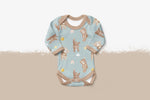 Lade das Bild in den Galerie-Viewer, Supersoft Premium BIO Jersey "Laundry Day" Teddy blue 0,5 m
