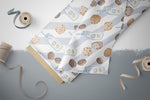 Lade das Bild in den Galerie-Viewer, Supersoft Premium BIO French Terry "Milk and Cookies" Striped 0,5 m
