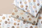 Lade das Bild in den Galerie-Viewer, Supersoft Premium BIO French Terry "Milk and Cookies" Striped 0,5 m
