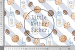 Lade das Bild in den Galerie-Viewer, Supersoft Premium BIO French Terry "Milk and Cookies" Striped 0,5 m