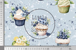 Lade das Bild in den Galerie-Viewer, BIO Baumwoll Webware "Cupcakes Blueberry" splashparty 0,5 m