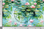 Lade das Bild in den Galerie-Viewer, BIO Baumwoll Satin "Monets Seerosenteich" 0,5 m