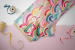 Lade das Bild in den Galerie-Viewer, Frottee Jersey "Watercolor Rainbows" vibrant 0,5 m Lager