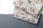 Lade das Bild in den Galerie-Viewer, Webware für Bermudashorts "Hundefreunde" 0,5 m