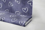 Lade das Bild in den Galerie-Viewer, Premium BIO French Terry "Jeansoptik LMS Herzen Denim" Twilight 0,1 m