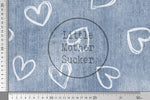 Lade das Bild in den Galerie-Viewer, Premium BIO French Terry "Jeansoptik LMS Herzen Denim" Washed 0,1 m