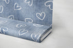 Lade das Bild in den Galerie-Viewer, Premium BIO French Terry "Jeansoptik LMS Herzen Denim" Washed 0,1 m