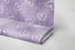 Lade das Bild in den Galerie-Viewer, Premium BIO French Terry "Jeansoptik LMS Herzen Denim" Wisteria 0,1 m
