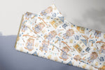 Lade das Bild in den Galerie-Viewer, Supersoft Premium BIO French Terry "Cottage Bunny" white klein 0,5 m