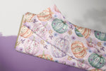 Lade das Bild in den Galerie-Viewer, Supersoft Premium BIO French Terry "Kürbisblümchen" 0,5 m