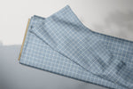 Lade das Bild in den Galerie-Viewer, Supersoft Premium BIO French Terry "Weihnachtsmäuschen blau" Grid 0,5 m