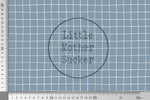 Lade das Bild in den Galerie-Viewer, Supersoft Premium BIO French Terry "Weihnachtsmäuschen blau" Grid 0,5 m