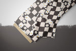 Lade das Bild in den Galerie-Viewer, Supersoft Premium BIO Jersey "Chessboard Flowers" 0,5 m
