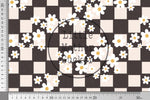 Lade das Bild in den Galerie-Viewer, Supersoft Premium BIO Jersey "Chessboard Flowers" 0,5 m