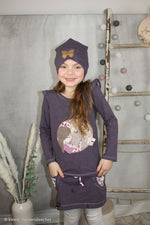 Lade das Bild in den Galerie-Viewer, French Terry meliert Lila 0,1 m