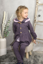 Lade das Bild in den Galerie-Viewer, French Terry meliert Lila 0,1 m