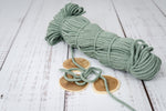 Lade das Bild in den Galerie-Viewer, Baumwollkordel rund 5mm pistazie