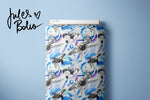 Lade das Bild in den Galerie-Viewer, Webware für Bermudashorts "Jules Whales" 0,5 m
