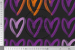 Lade das Bild in den Galerie-Viewer, Premium BIO Jersey "Brush Hearts" Purple chalk 0,5 m