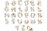 Lade das Bild in den Galerie-Viewer, Design "Cars" Alphabet white COLLECTION