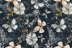 Lade das Bild in den Galerie-Viewer, Premium BIO Jersey "Romantic Butterflies" midnight 0,5 m