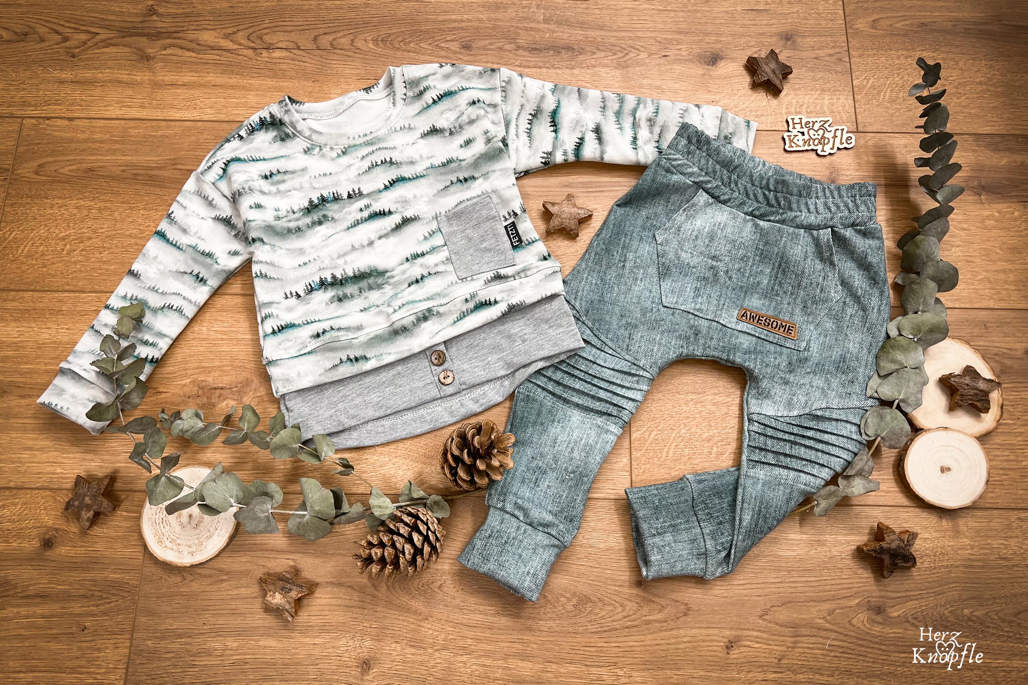 Premium BIO Jersey "Misty Forest" 0,9 m Rest