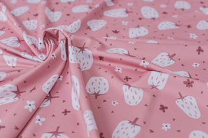 Lycra "Strawberry Patch" pink strawberry 0,5 m