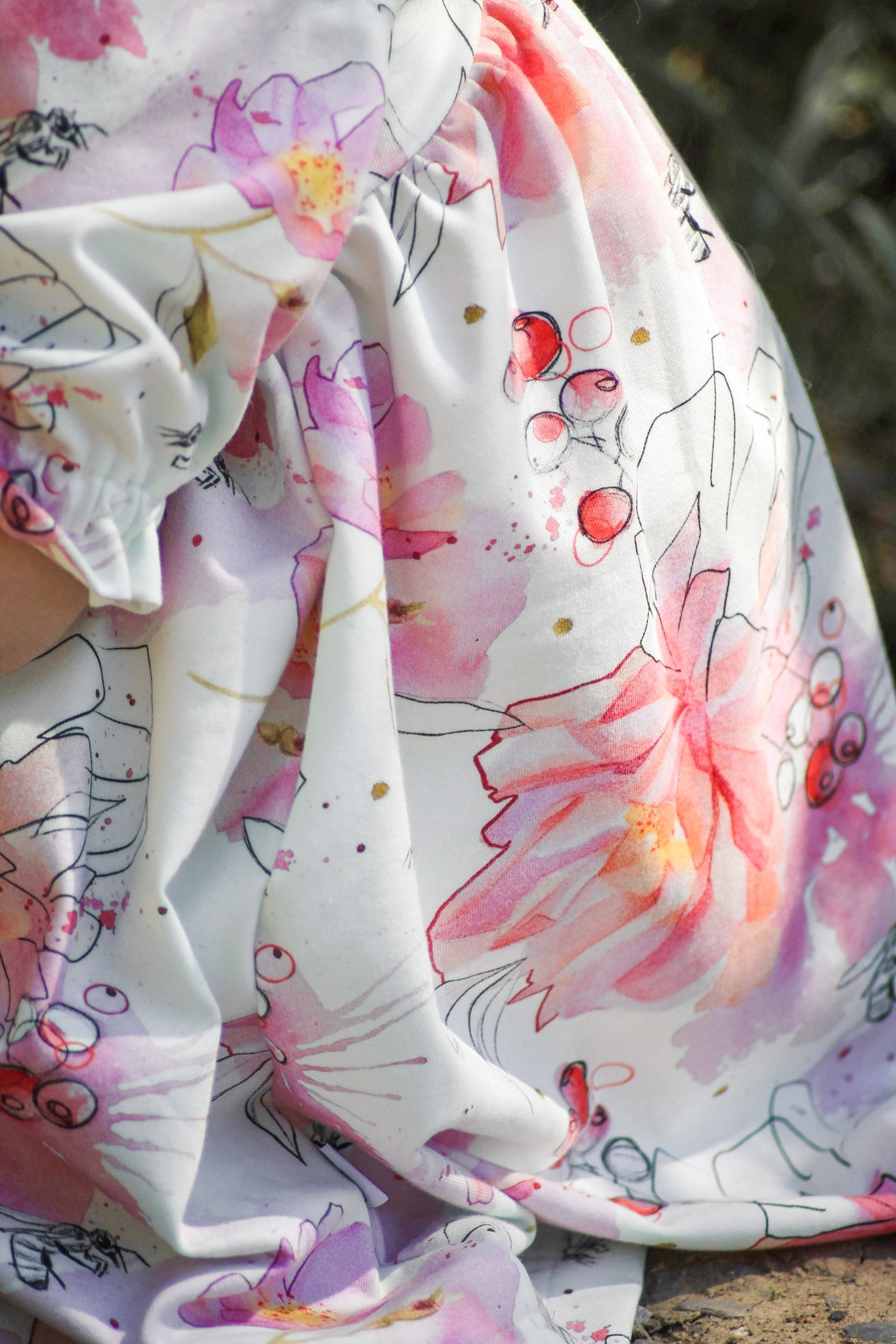 Frottee Jersey "Jules Flowers" 0,5 m