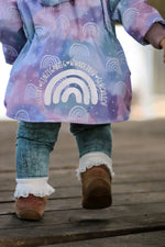 Lade das Bild in den Galerie-Viewer, Softshell Classic &quot;Chalkbows&quot; cotton candy weiß 0,5m Lager
