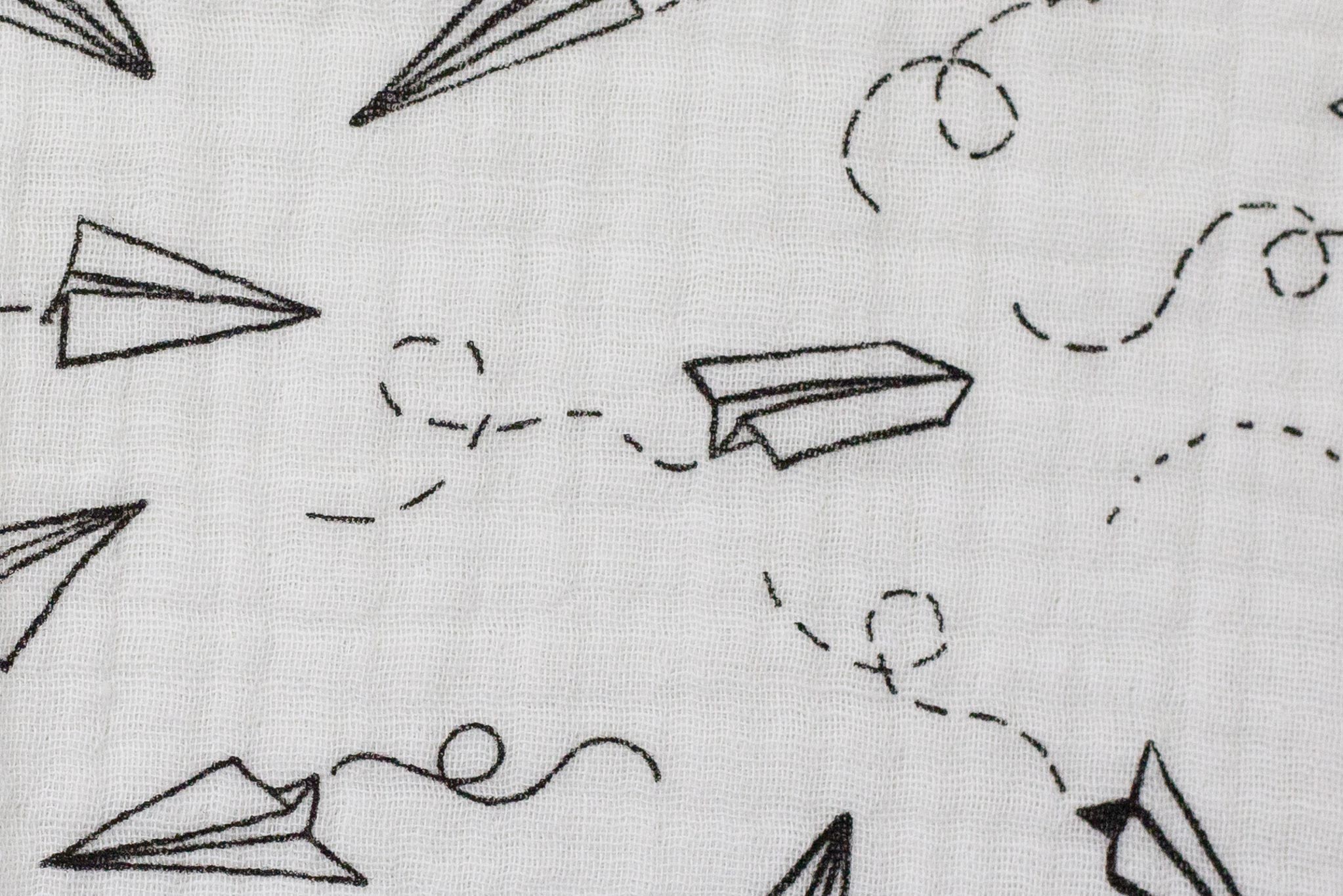 Musselin Weiß Papierflieger 0,5 m ABVERKAUF