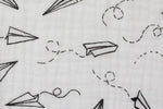 Lade das Bild in den Galerie-Viewer, Musselin Weiß Papierflieger 0,5 m ABVERKAUF
