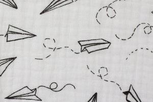 Musselin Weiß Papierflieger 0,5 m ABVERKAUF